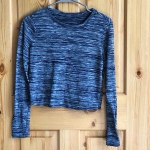Slightly cropped long sleeve T-shirt